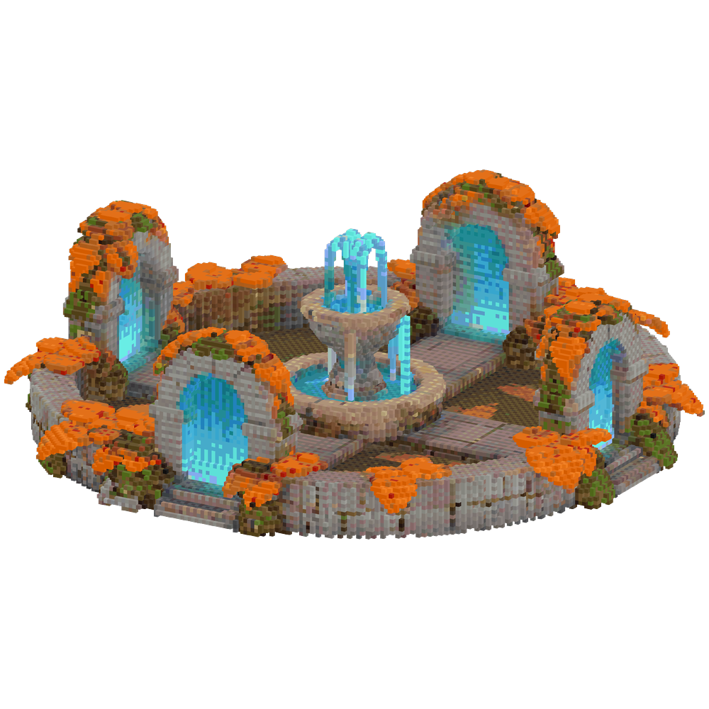 spawn hub for a server, circular de... | Minecraft Build - BlockGPT