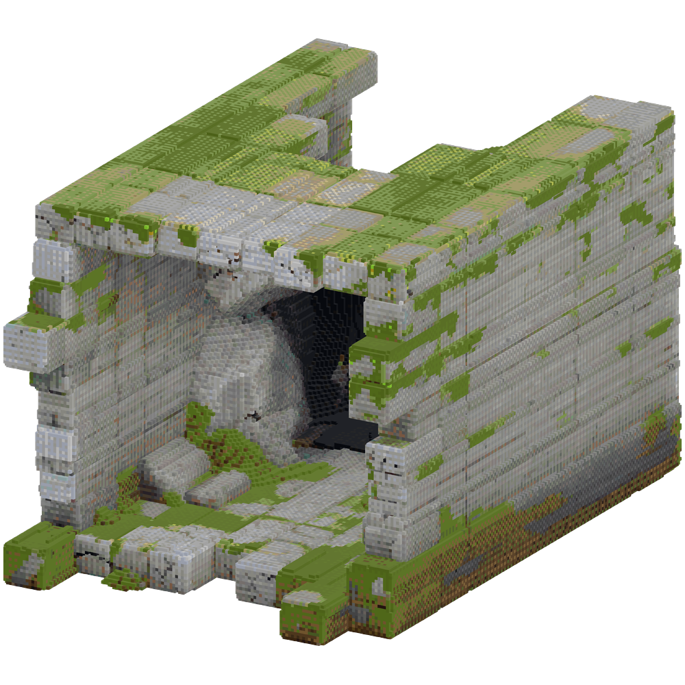 a cave room 50 blocks wide by 60 bl... | Minecraft Build - BlockGPT