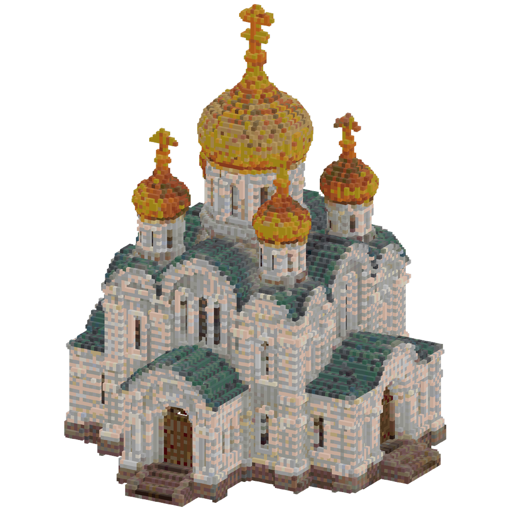 russian orthodox cathedral | Minecraft Build - BlockGPT