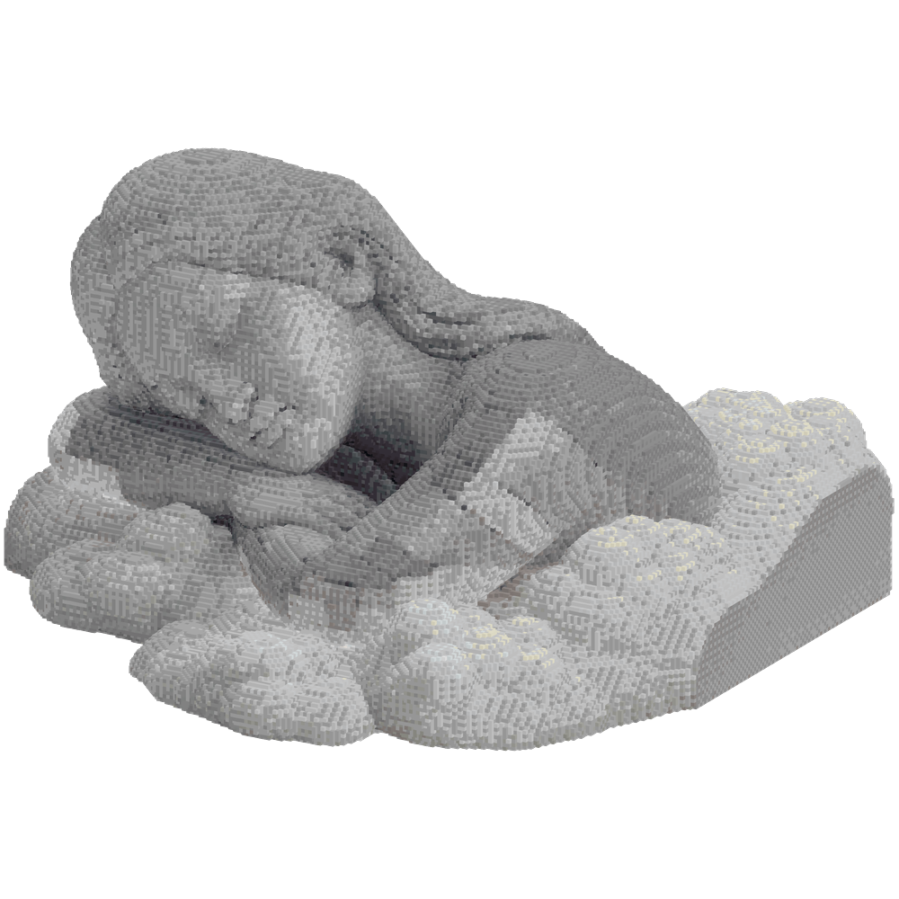 A huge dream-like sleeping statue o... | Minecraft Build - BlockGPT