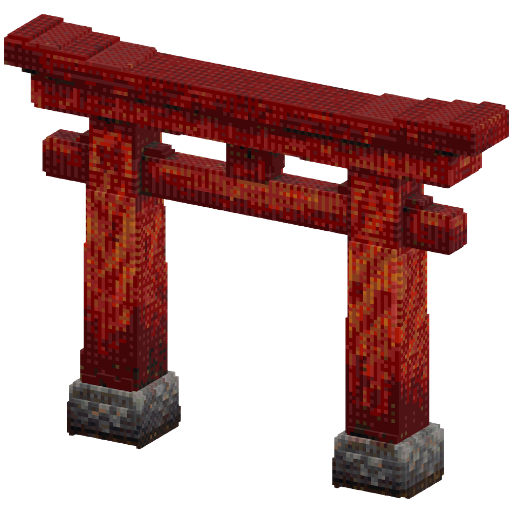 A traditional Japanese torii gate w... | Minecraft Build - BlockGPT