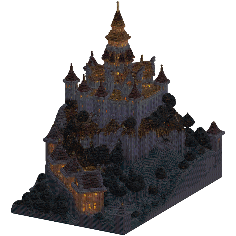 Build this castle mainly use stone ... | Minecraft Build - BlockGPT