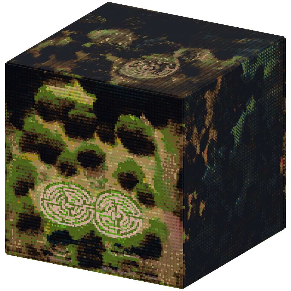 make a Nordic style leaf maze in th... | Minecraft Build - BlockGPT