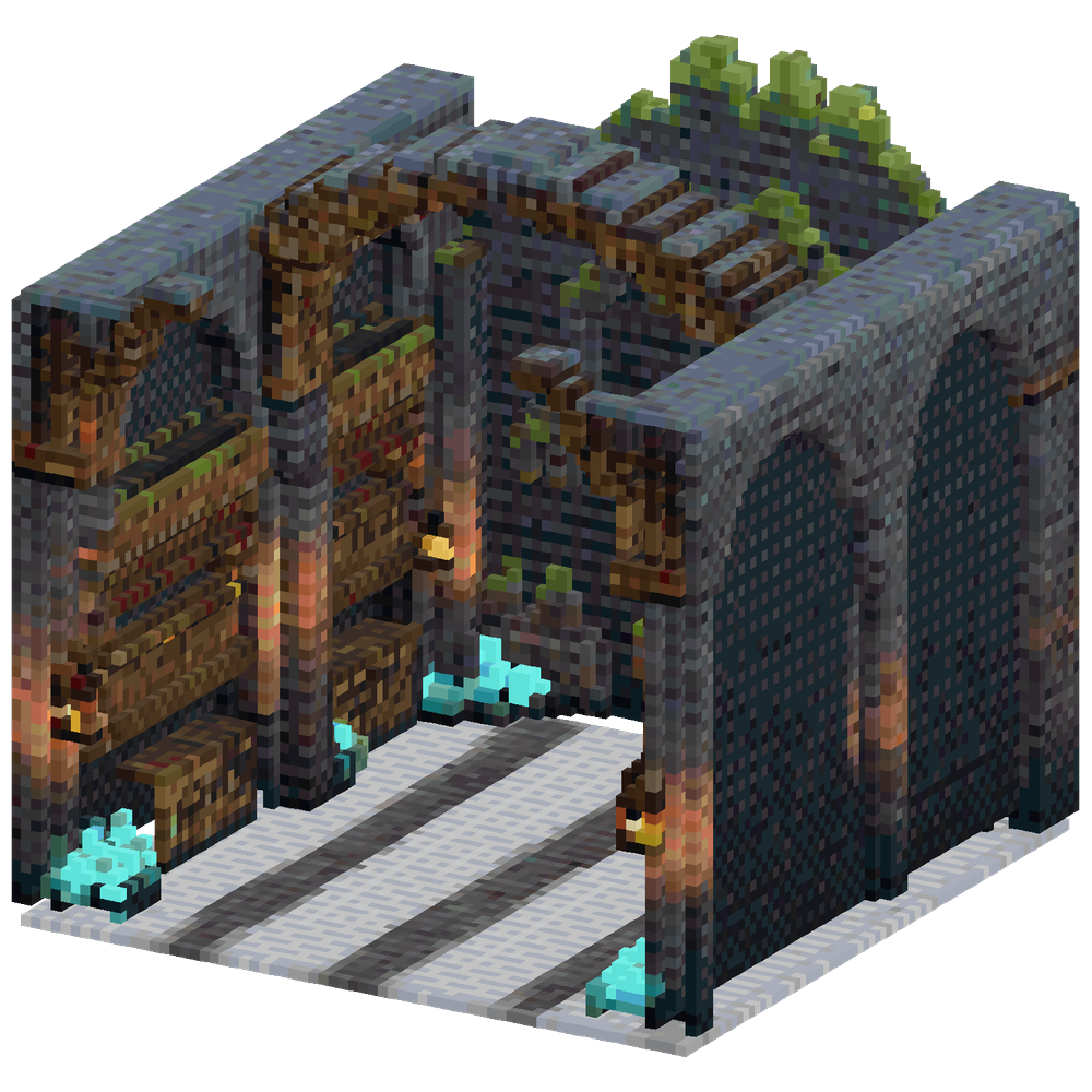 Generate a large underground Minecr... | Minecraft Build - BlockGPT