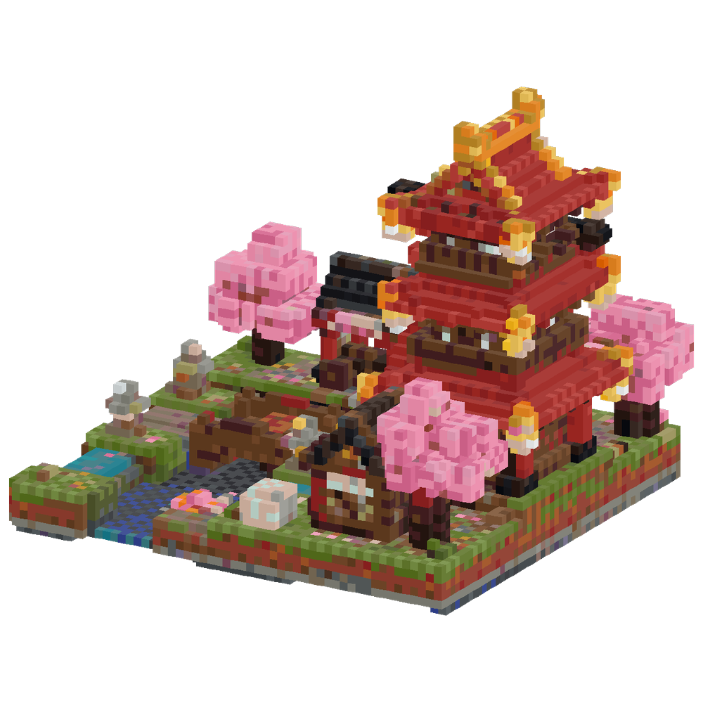 A sprawling Japanese-themed Minecra... | Minecraft Build - BlockGPT