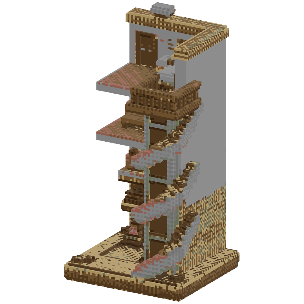 Create a compact Minecraft 2-story ... | Minecraft Build - BlockGPT