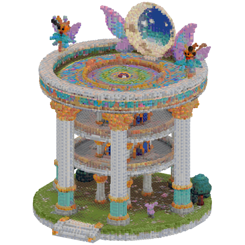 A giant Fairy Gym for a Pokemon the... | Minecraft Build - BlockGPT