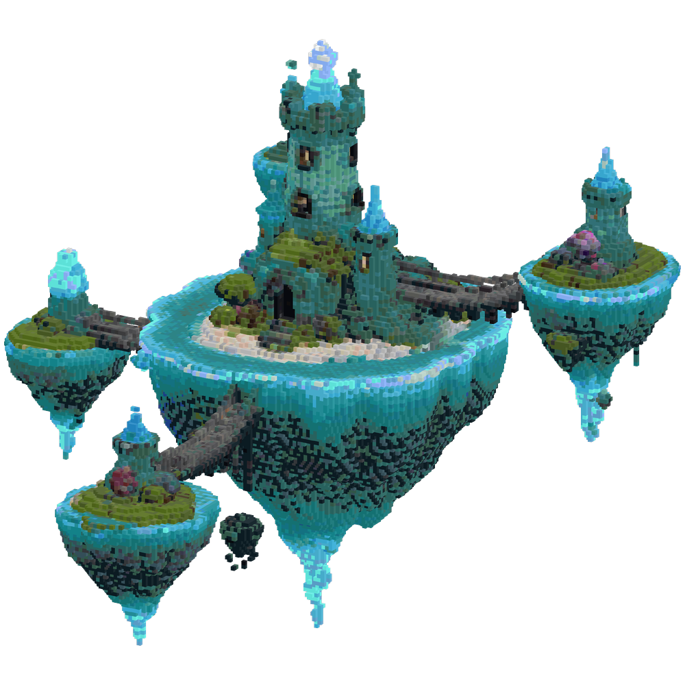 A Spawn/Hub Floating island With aq... | Minecraft Build - BlockGPT
