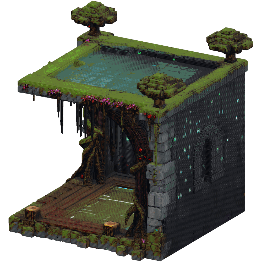 An ancient stone arena reclaimed by... | Minecraft Build - BlockGPT