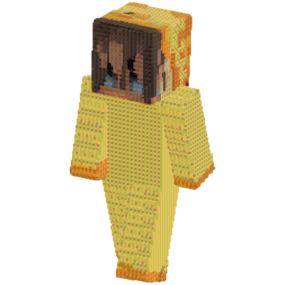 make a monument out of this skin th... | Minecraft Build - BlockGPT