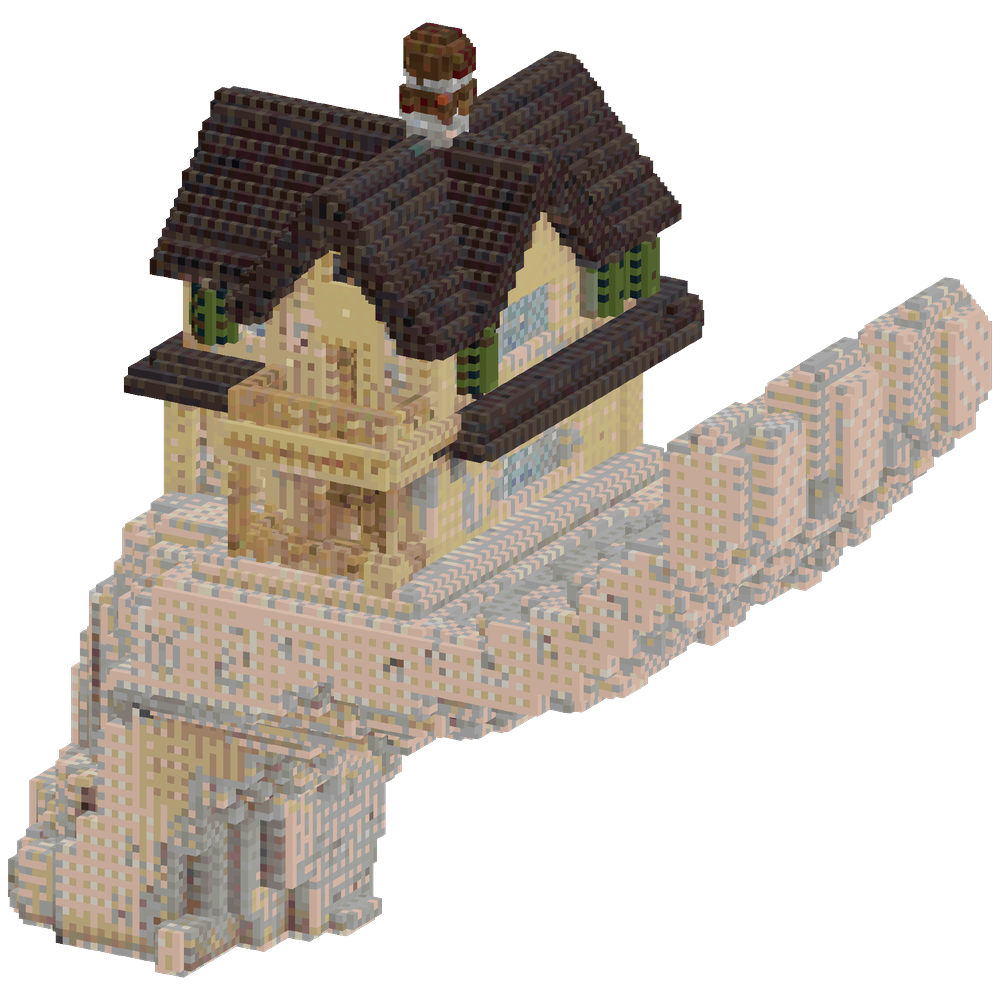 Build a giant open hand and arm eme... | Minecraft Build - BlockGPT