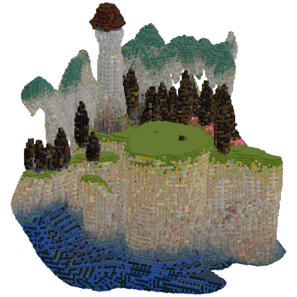 Organic, asymmetrical high-fantasy ... | Minecraft Build - BlockGPT