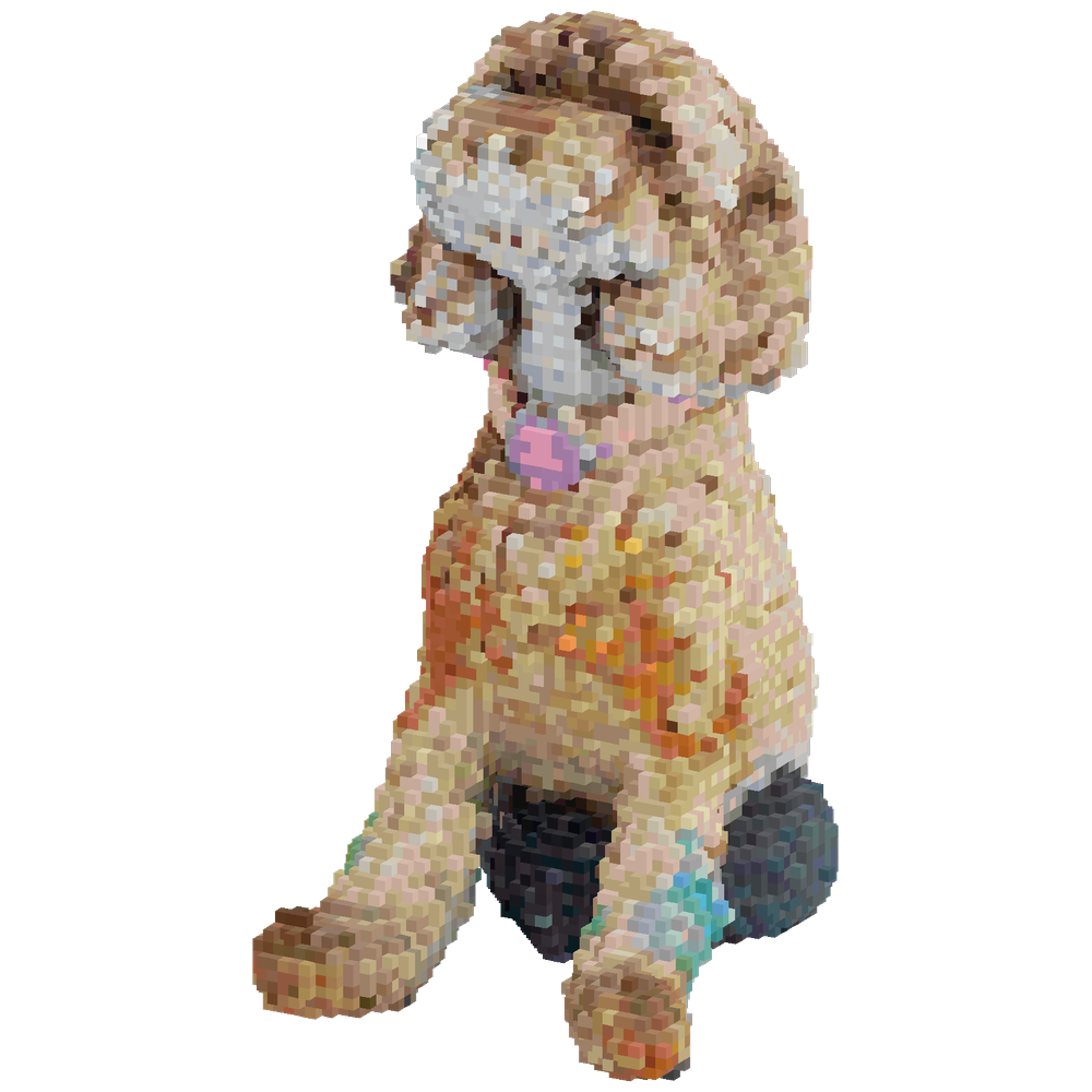 A 3d replica of my pet dog in this ... | Minecraft Build - BlockGPT