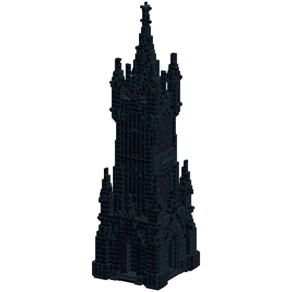 Wizard Gothic Tower dark, Mysteriou... | Minecraft Build - BlockGPT