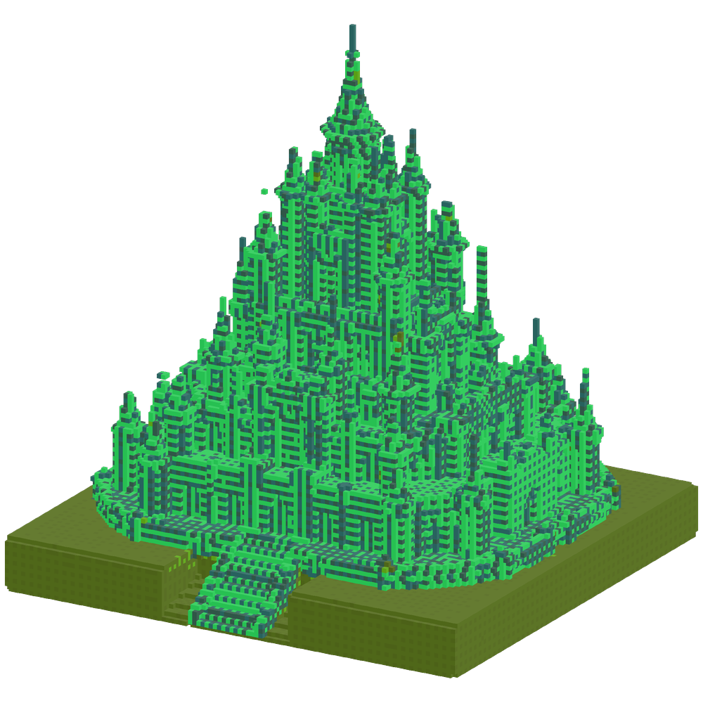 Create a 1:1 scale architectural ma... | Minecraft Build - BlockGPT