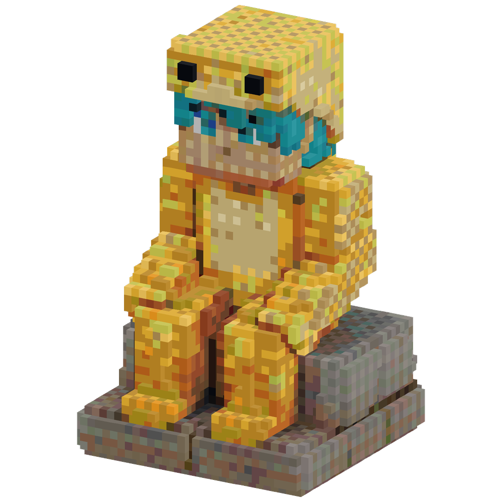 Make a statue of a skin sitting on ... | Minecraft Build - BlockGPT