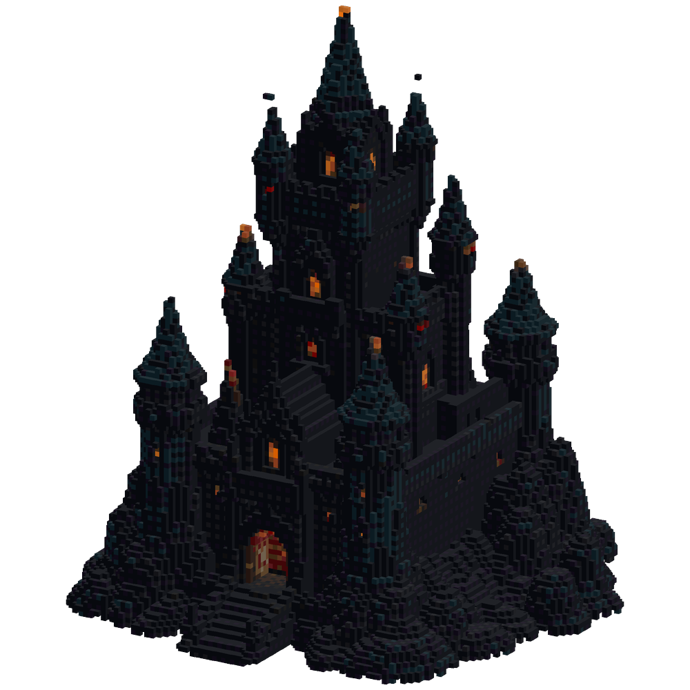 Massive dark themed castle build | Minecraft Build - BlockGPT