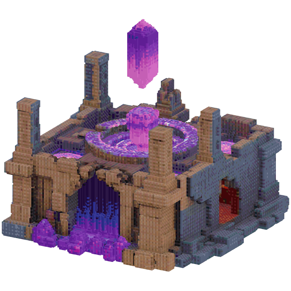 Generate a large magical Arcana Cor... | Minecraft Build - BlockGPT