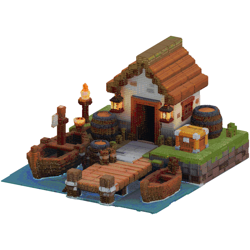 Create a small and realistic Minecr... | Minecraft Build - BlockGPT
