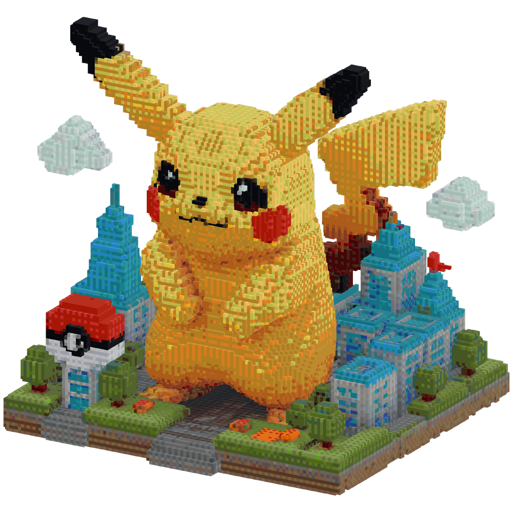 a pokemon city built for pixelmon s... | Minecraft Build - BlockGPT