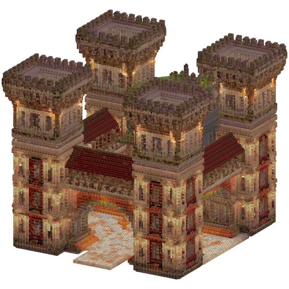 THIS IS OOUR FROONT GATE MAKE ME WA... | Minecraft Build - BlockGPT