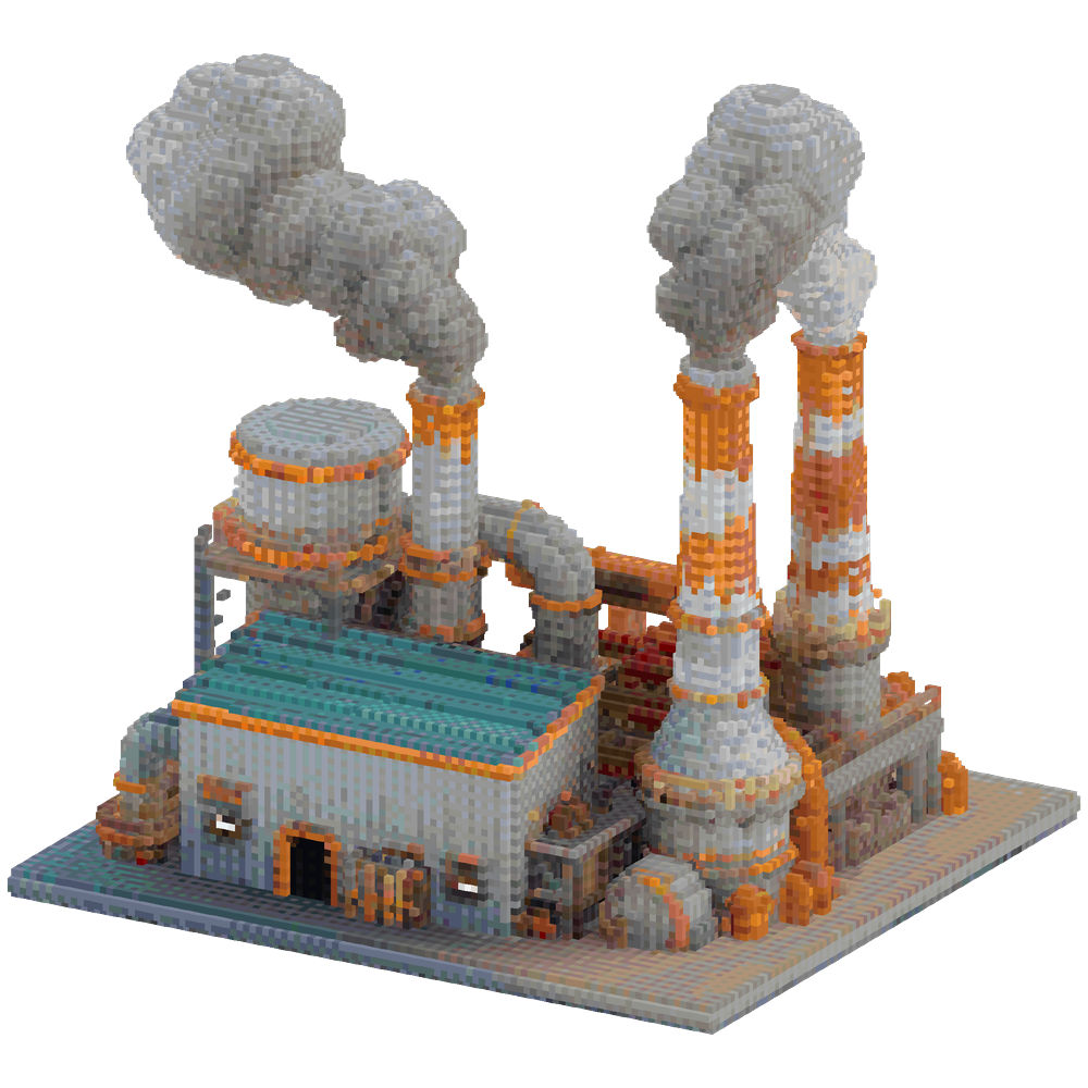 pollution factory | Minecraft Build - BlockGPT