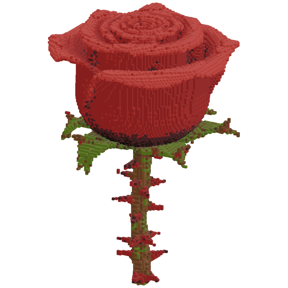 giant rose with thorns | Minecraft Build - BlockGPT