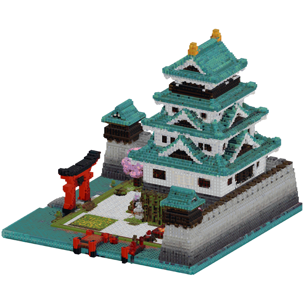 Massive symmetrical Edo-period Japa... | Minecraft Build - BlockGPT