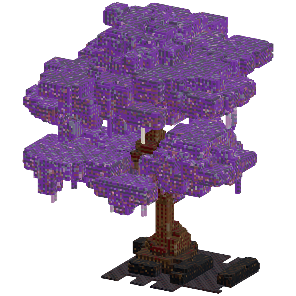 make amethist tree like this, make ... | Minecraft Build - BlockGPT