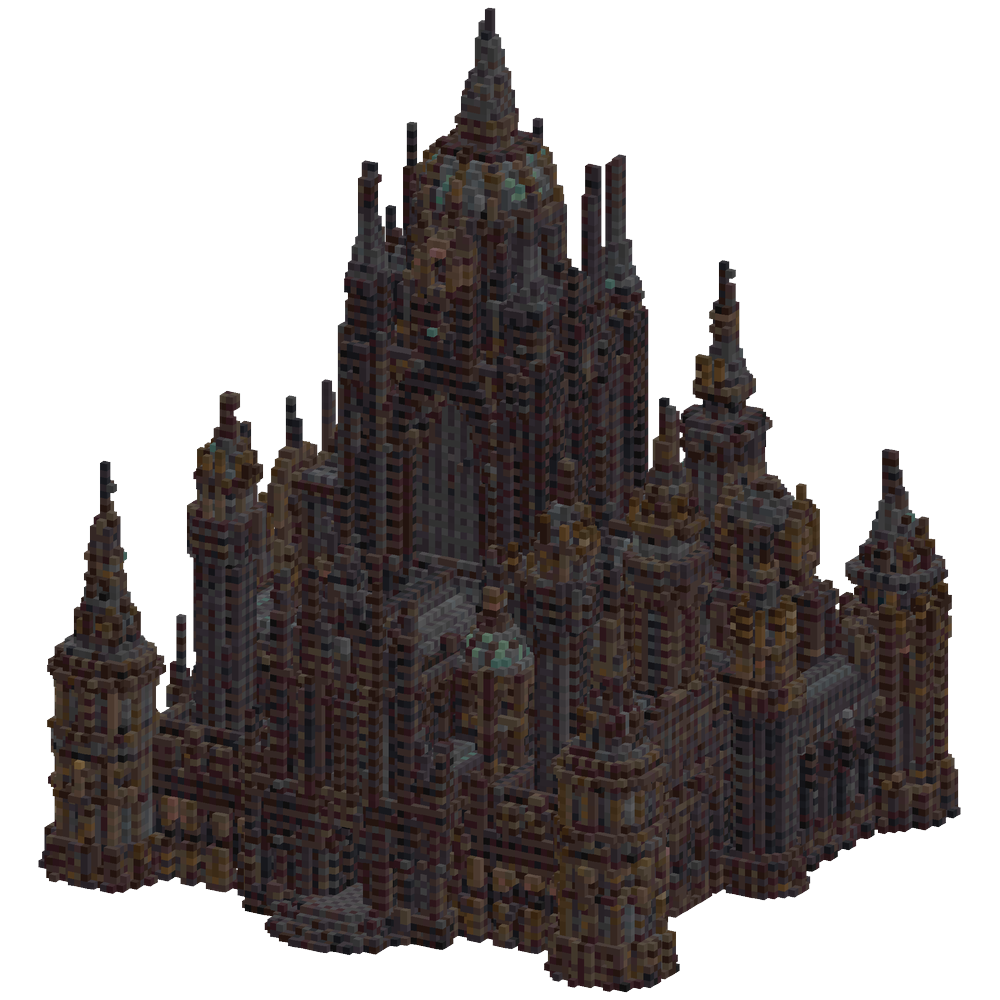 A Gothic/steam Punck Castle. Something You | Minecraft Schematic - BlockGPT