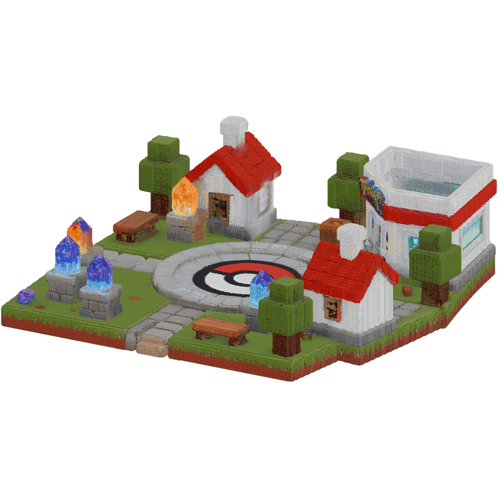 LARGE Minecraft spawn hub, Pokemon ... | Minecraft Build - BlockGPT