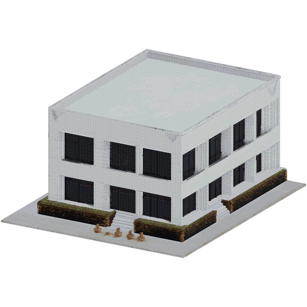 Picture a massive, geometrically pe... | Minecraft Build - BlockGPT