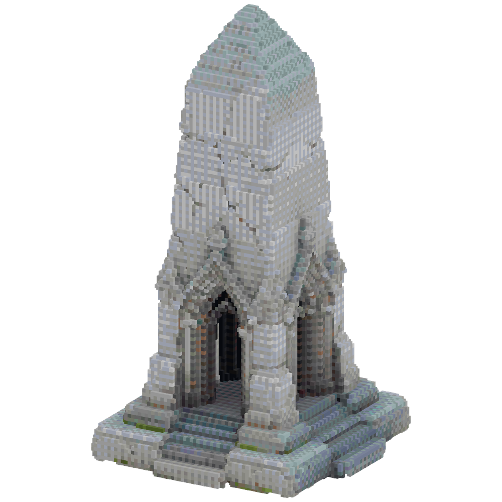 a small monolith structure that loo... | Minecraft Build - BlockGPT