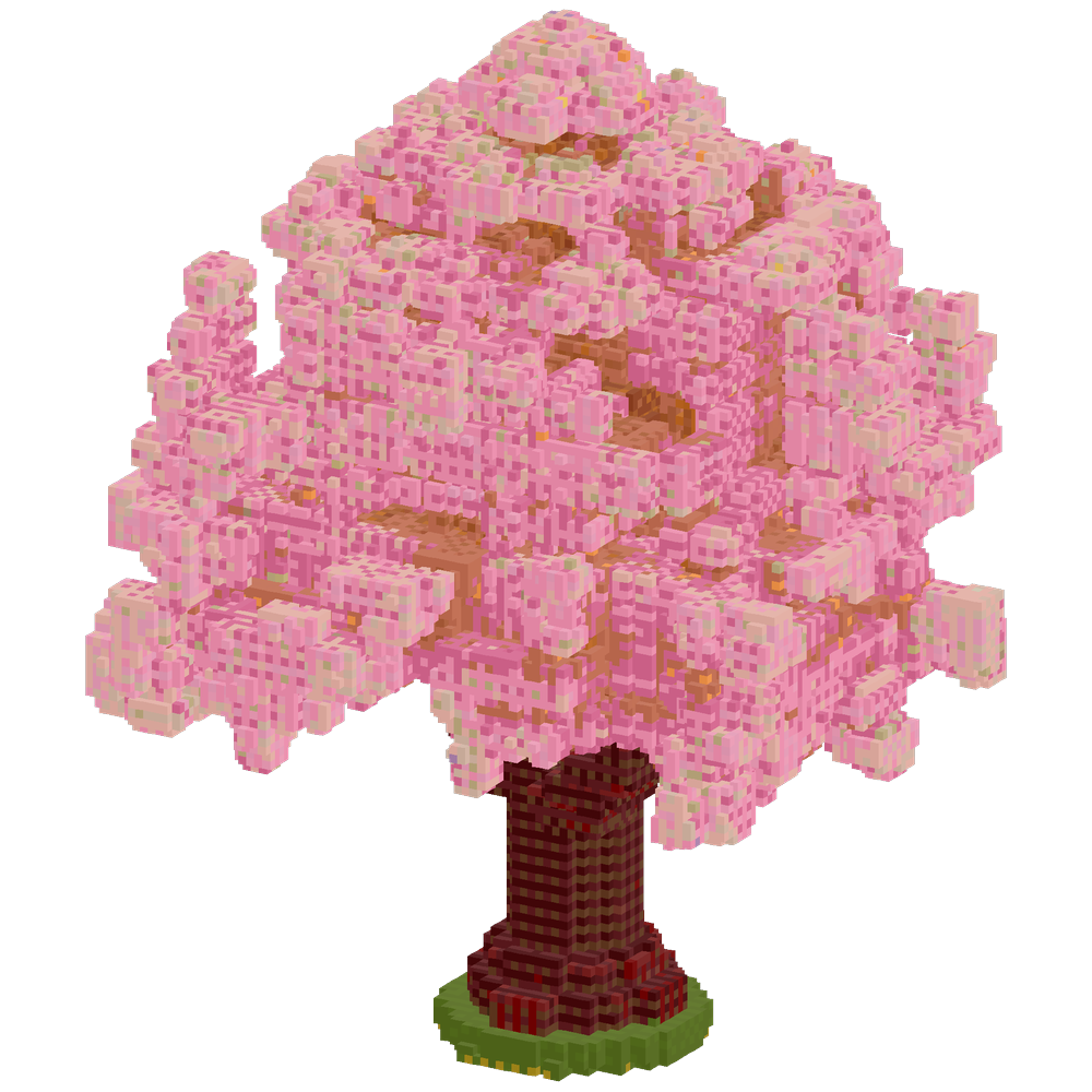 i want a giant cherry blossom tree,... | Minecraft Build - BlockGPT