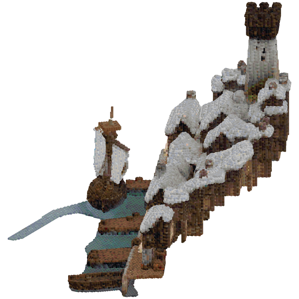 Build a 120x80 medieval maritime re... | Minecraft Build - BlockGPT