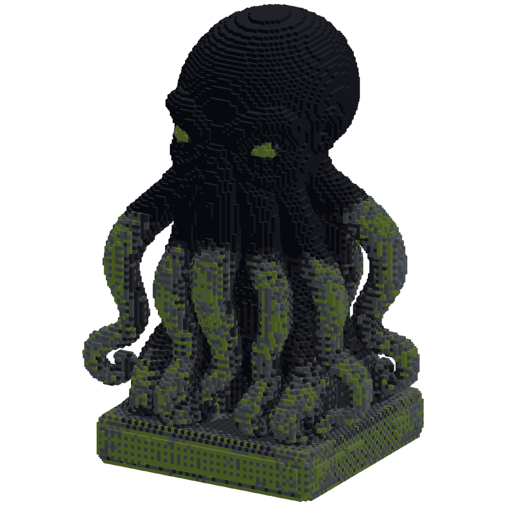 Generate me a statue of Cthulhu usi... | Minecraft Build - BlockGPT