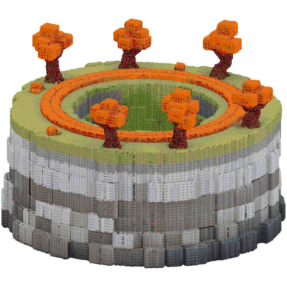 reate a circular floating-style roc... | Minecraft Build - BlockGPT