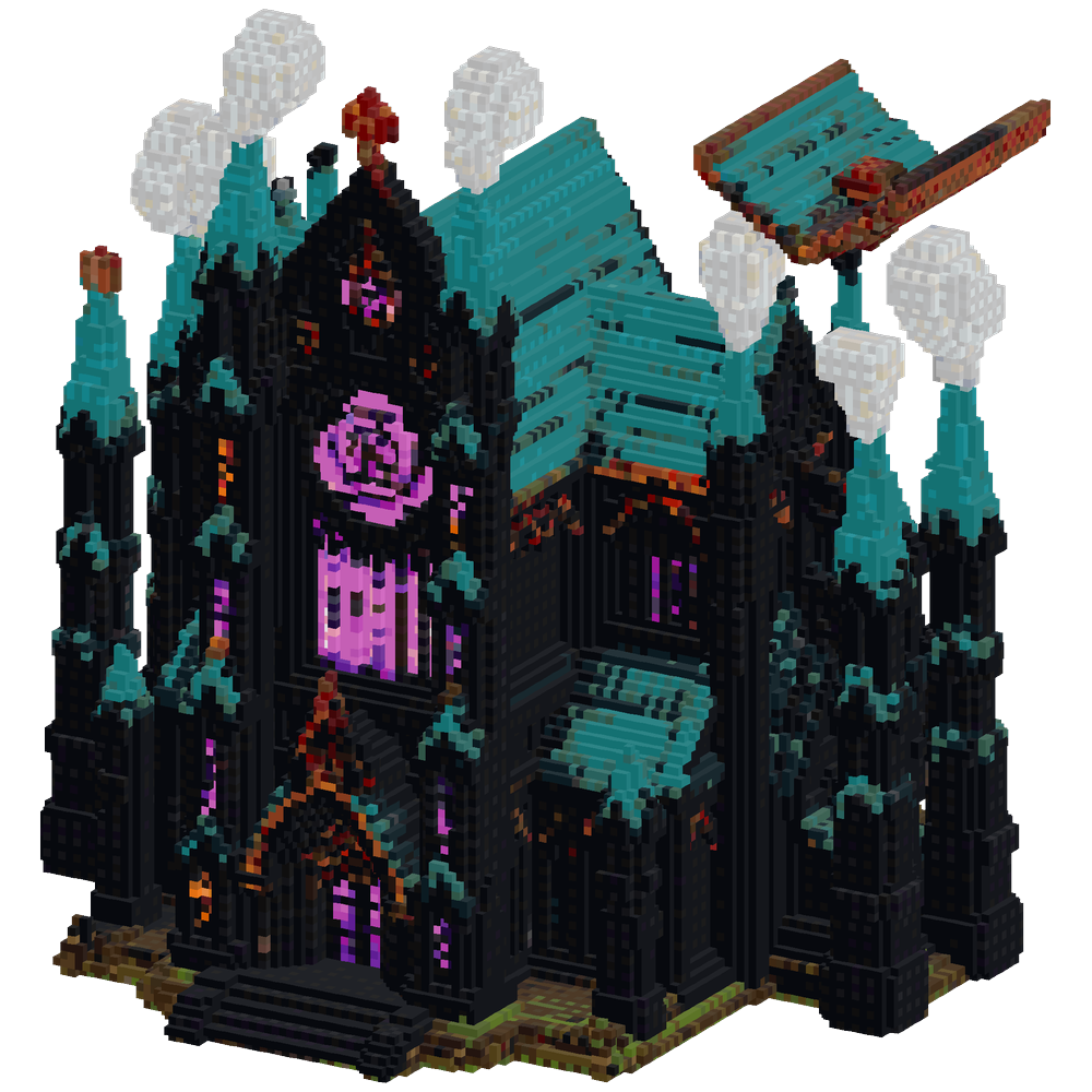 Highly detailed large gothic mage-p... | Minecraft Build - BlockGPT