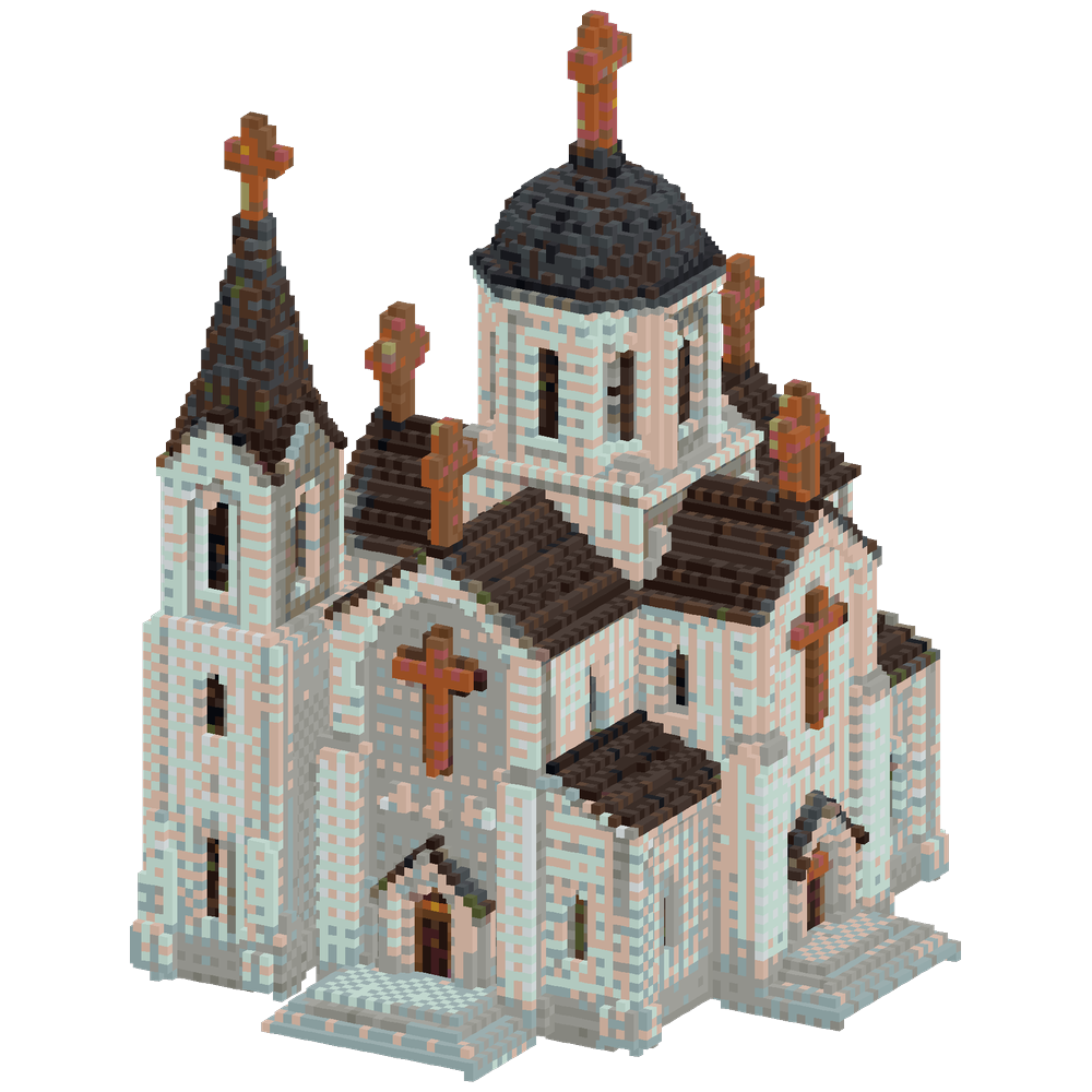 craete me an ortdohx cathedral with... | Minecraft Build - BlockGPT