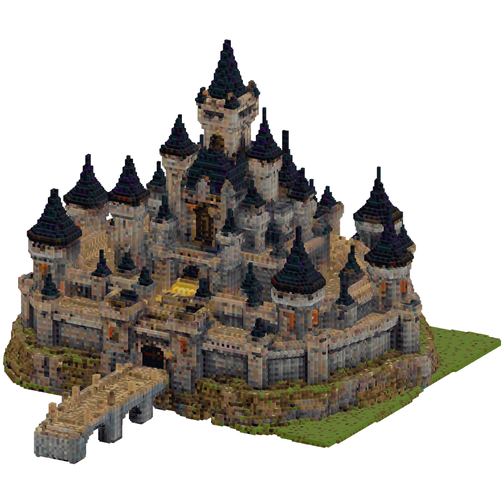 Generate a huge fantasy medieval Mi... | Minecraft Build - BlockGPT
