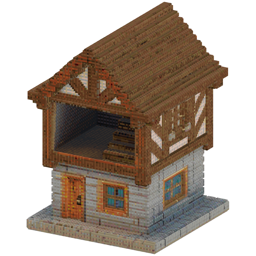 Build a medieval timber-framed hous... | Minecraft Build - BlockGPT