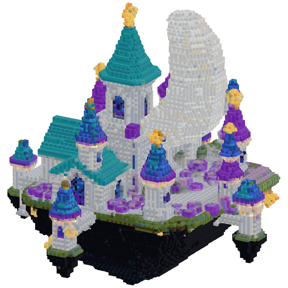 Build a moon-themed magical settlem... | Minecraft Build - BlockGPT