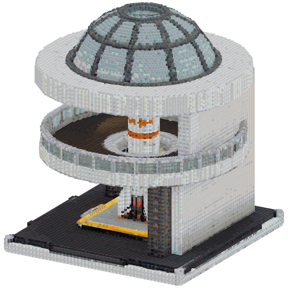 Build a compact futuristic circular... | Minecraft Build - BlockGPT
