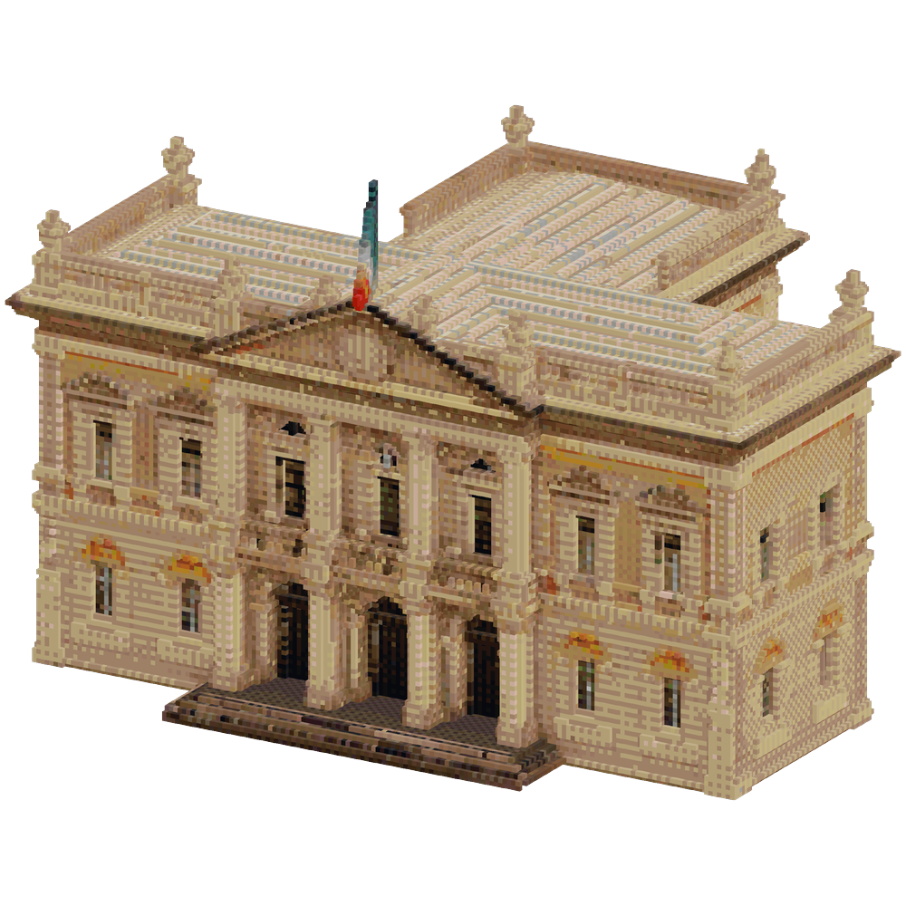 Generate me the city hall of Genoa | Minecraft Build - BlockGPT