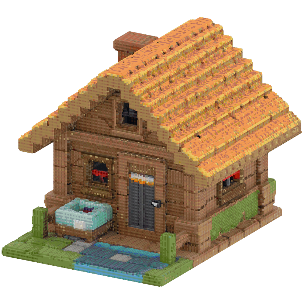 Generate a compact Minecraft starte... | Minecraft Build - BlockGPT