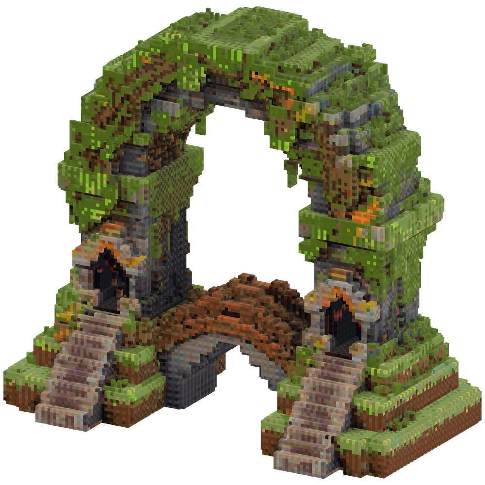 Minecraft Overgrown arch, big enoug... | Minecraft Build - BlockGPT