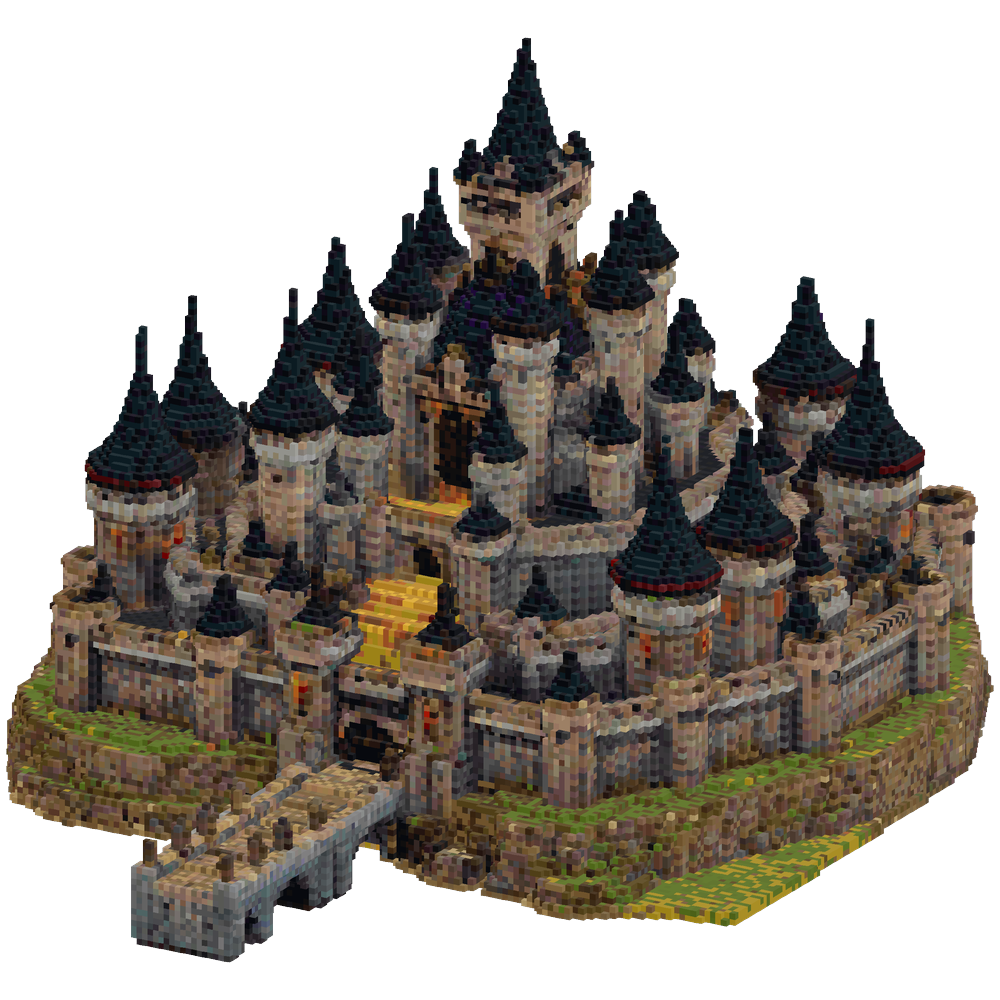 Generate a massive fantasy medieval... | Minecraft Build - BlockGPT