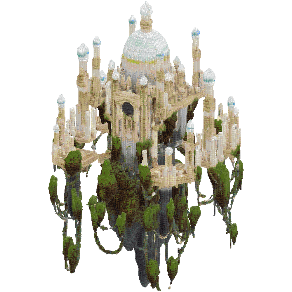 Create a mega build based on this s... | Minecraft Build - BlockGPT