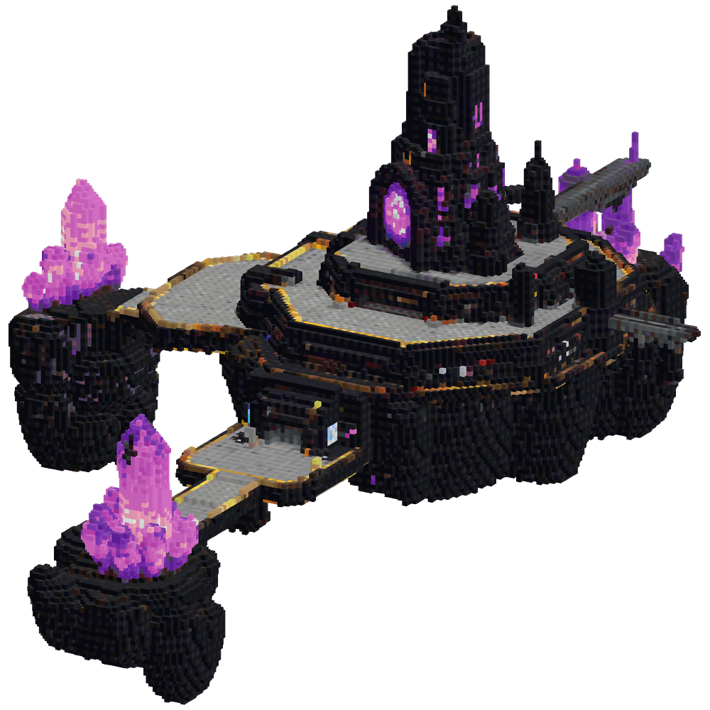 Build a massive End dimension base ... | Minecraft Build - BlockGPT
