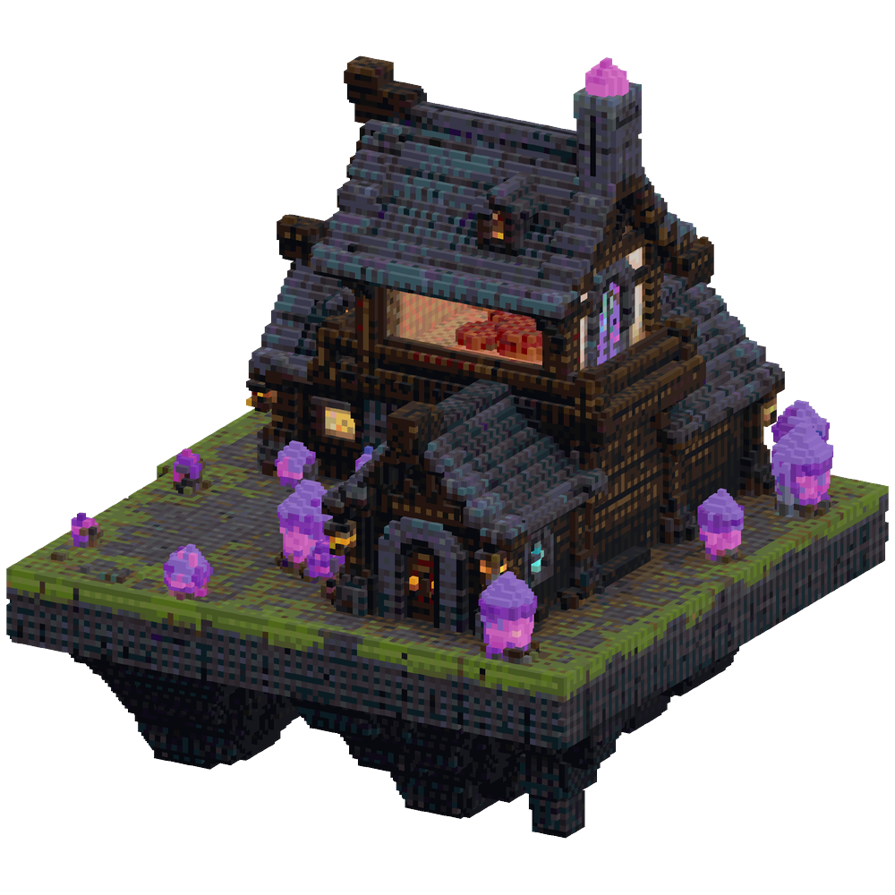 Build a massive dark fantasy-sci-fi... | Minecraft Build - BlockGPT